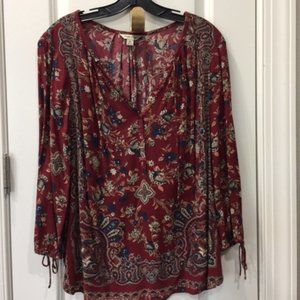Lucky Brand Peasant Top Size M